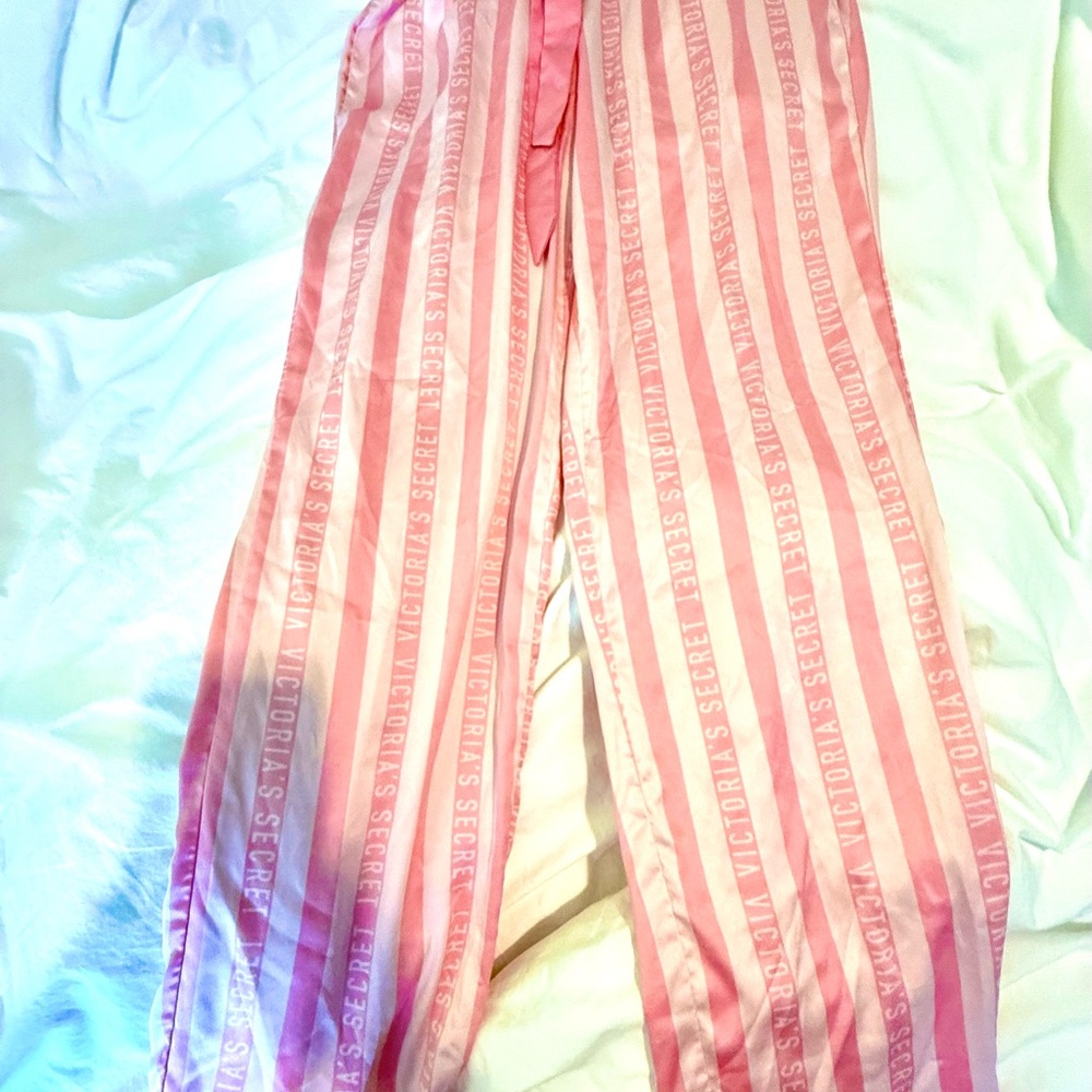 Victoria's Secret Pink Satin Pajama Bottoms